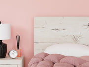 Lawroy Twin Panel Bed with Nightstand in Light Natural from Ashley - DMV Furniture