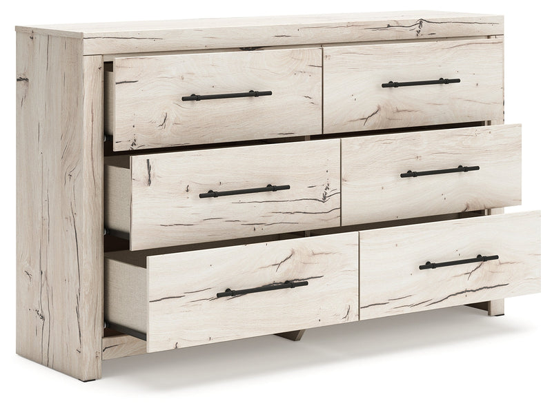 Lawroy Twin Panel Headboard with Dresser and 2 Nightstands in Light Natural from Ashley - DMV Furniture