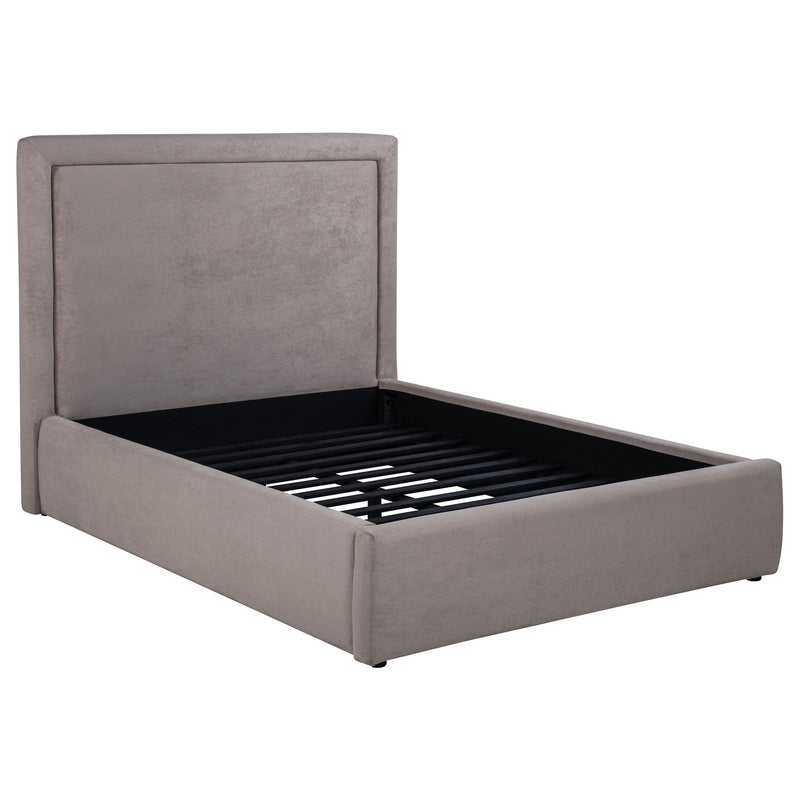 Lawson 54-inch Upholstered Full Panel Platform Bed Mushroom - 315835MF