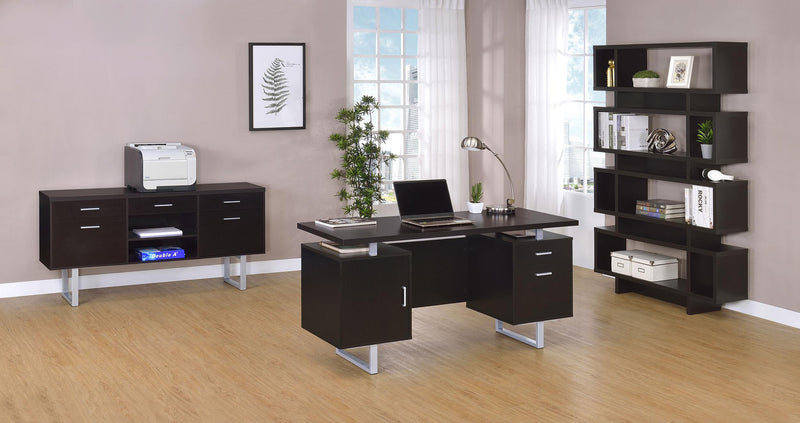 Lawtey 60-inch 2-drawer Office Computer Desk Cappuccino - 801521