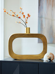 Lawtonville Antique Gold Finish Vase - A2000751