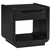 Leandro 1-drawer Wood Occasional Side End Table Burnished Black - 704637