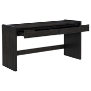 Leandro 2-drawer Home Office Writing Desk Burnished Black - 800790