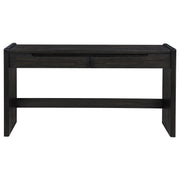 Leandro 2-drawer Home Office Writing Desk Burnished Black - 800790