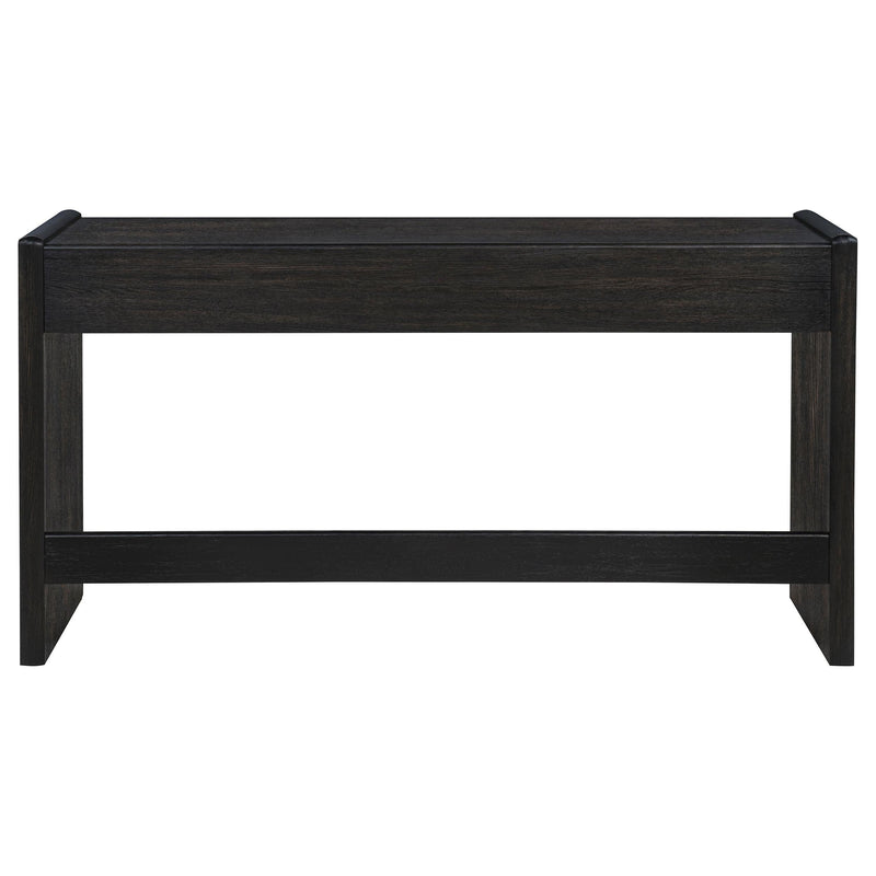 Leandro 2-drawer Home Office Writing Desk Burnished Black - 800790