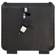 Leandro 2-drawer LED Nightstand with USB Burnished Black - 222492