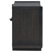 Leandro 2-drawer LED Nightstand with USB Burnished Black - 222492