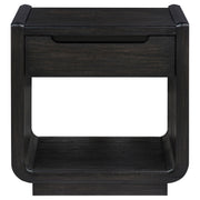 Leandro 2-piece Wood Coffee and End Table Set Burnished Black - 704638-S2