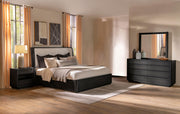 Leandro 4-piece Eastern King Bedroom Set Burnished Black - 222491KE-S4