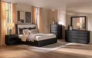 Leandro 5-piece California King Bedroom Set Burnished Black - 222491KW-S5