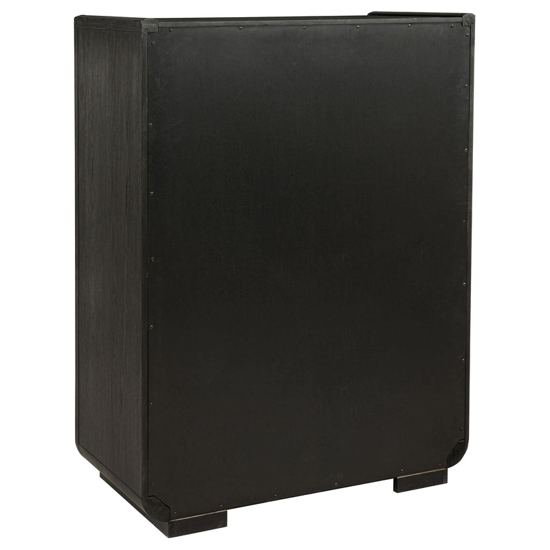 Leandro 5-piece Eastern King Bedroom Set Burnished Black - 222491KE-S5