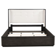 Leandro 55-inch Eastern King Wingback Bed Burnished Black - 222491KE