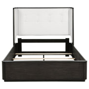 Leandro 55-inch Queen Wingback Bed Burnished Black - 222491Q