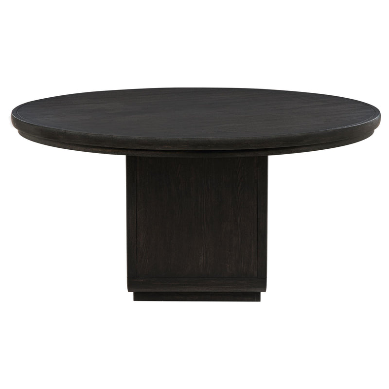 Leandro 7-piece Round Dining Table Set Burnished Black - 115390-S7