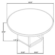 Leandro 7-piece Round Dining Table Set Burnished Black - 115390-S7A