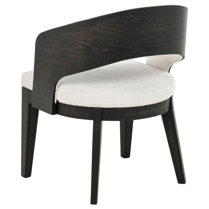 Leandro 7-piece Round Dining Table Set Burnished Black - 115390-S7A