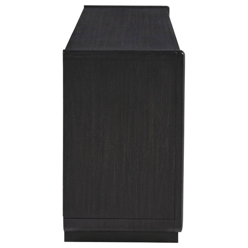 Leandro 72-inch 4-door TV Stand Media Console Burnished Black - 704633
