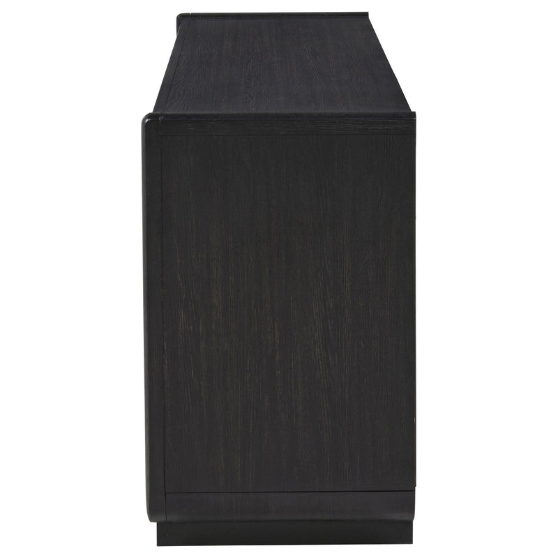 Leandro 72-inch 4-door TV Stand Media Console Burnished Black - 704633