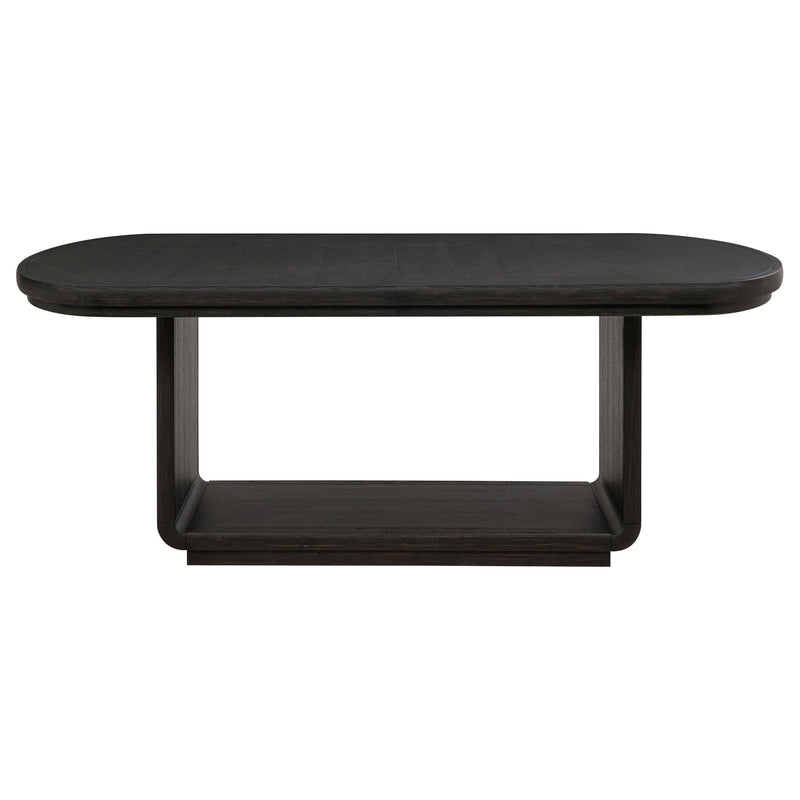 Leandro 78-inch Extension Dining Room Table Burnished Black - 115391