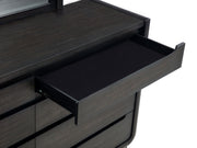 Leandro 8-drawer Bedroom Dresser with Mirror Burnished Black - 222493M