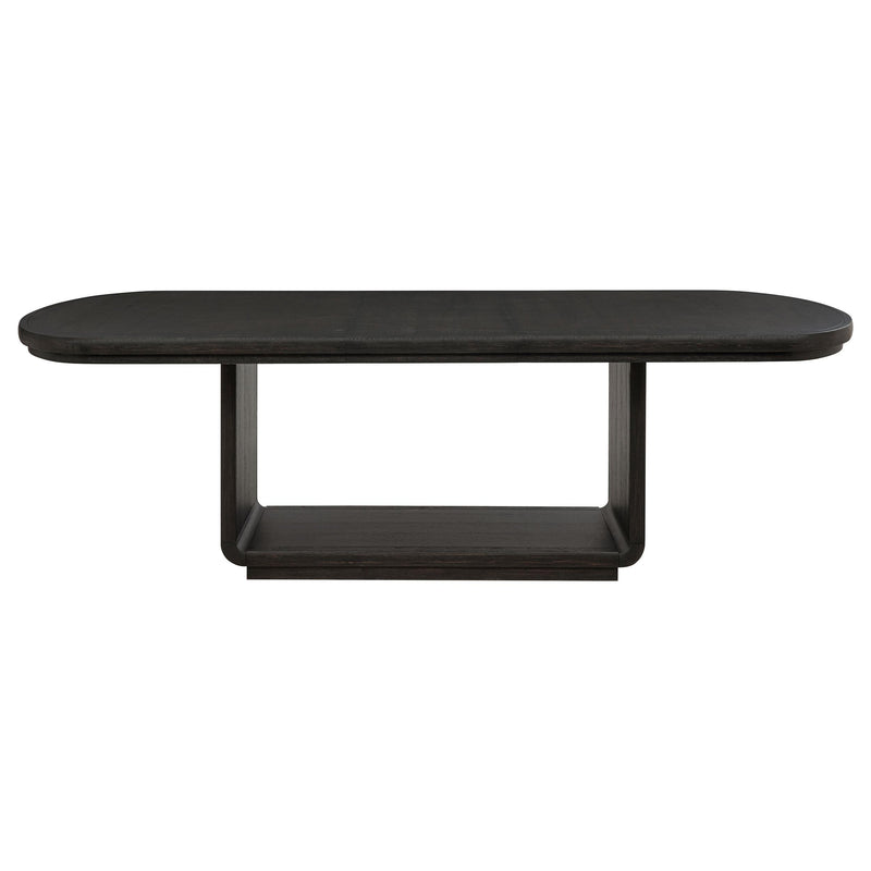 Leandro 9-piece Rectangular Dining Table Set Burnished Black - 115391-S9