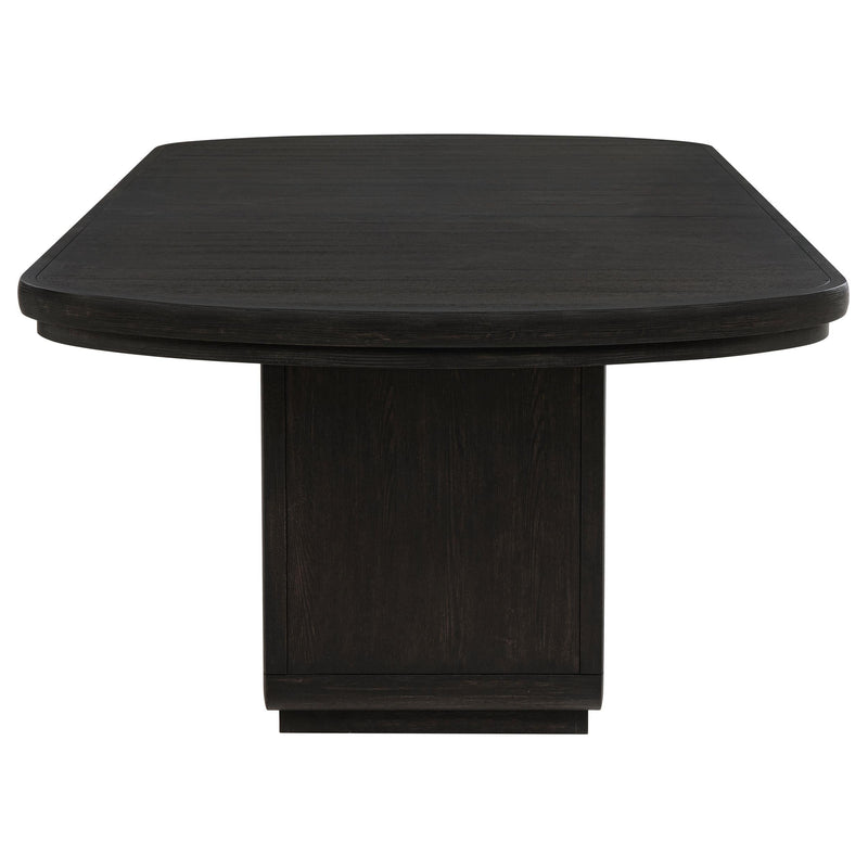 Leandro 9-piece Rectangular Dining Table Set Burnished Black - 115391-S9