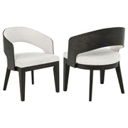 Leandro Upholstered Dining Arm Chair Cream (Set of 2) - 115393