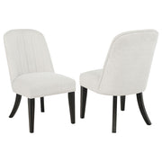 Leandro Upholstered Dining Side Chair Cream (Set of 2) - 115392