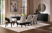 Leandro Upholstered Dining Side Chair Cream (Set of 2) - 115392