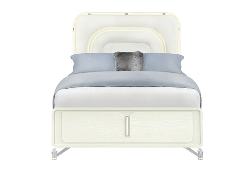 Lyra Beige Queen Bed With Led - LYRA-BEIGE-QB W/ LED