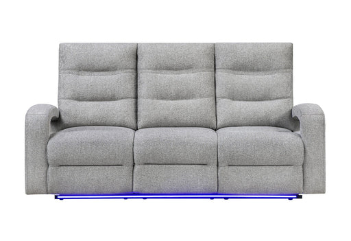 U6611 Grey 15 Power Reclining Sofa With Led - U6611-GREY 15-PRS W/LED