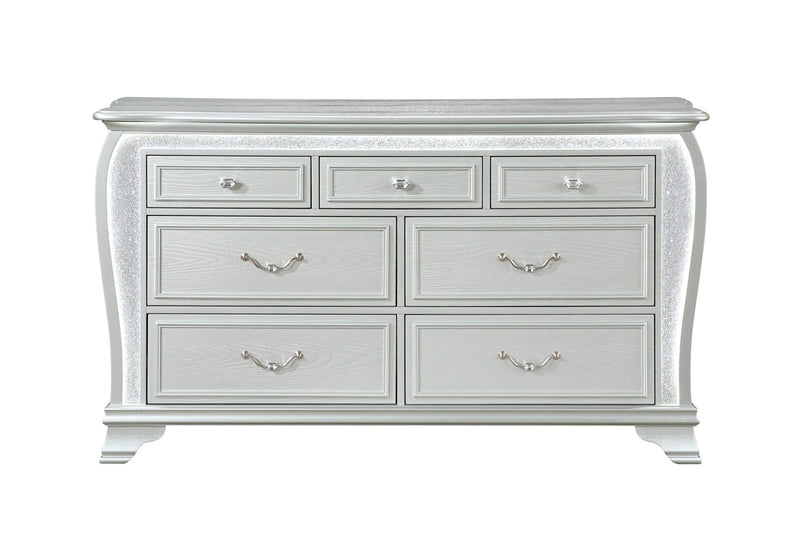 Aria Silver Dresser With Led - ARIA-SILVER-DR W/LED