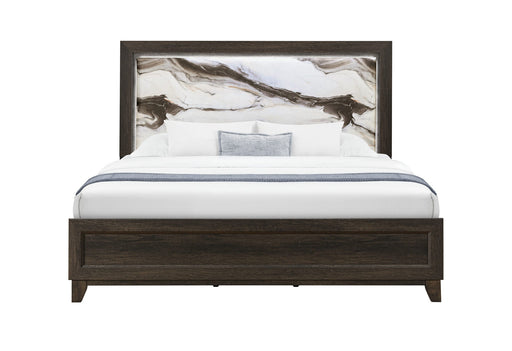Harmony Brown Queen Bed With Led - HARMONY-BROWN-QB W/LED