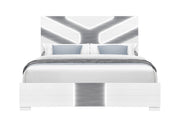 Optimus Wht King Bed With Led - OPTIMUS-WHT/GRY-KB W/LED
