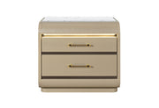 Genesis Gold Nightstand With Led - GENESIS-GOLD-NS W/LED