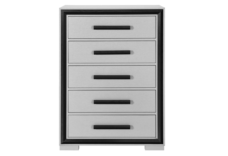 Amelia Grey Black Full Bed Group W/Led - AMELIA-GREY/BLACK-FBG W/LED