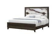 Harmony Brown Queen Bed With Led - HARMONY-BROWN-QB W/LED