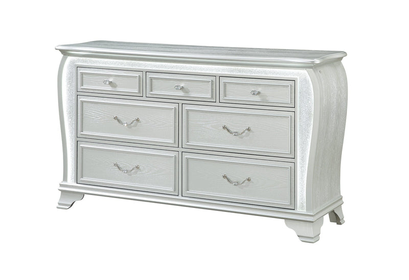 Aria Silver Dresser With Led - ARIA-SILVER-DR W/LED