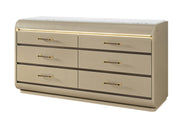Genesis Gold Dresser With Led - GENESIS-GOLD-DR W/LED