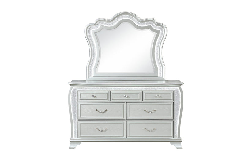 Aria Silver Dresser With Led - ARIA-SILVER-DR W/LED