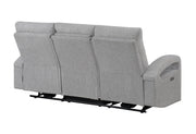 U6611 Grey 15 Power Reclining Sofa With Led - U6611-GREY 15-PRS W/LED
