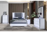 Ylime Smooth White Mirror With Led - YLIME-SMOOTH WHITE-MR W/ LED - DMV Furniture