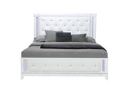 Alina White King Bed With Led - ALINA-WHITE-KB W/LED-N