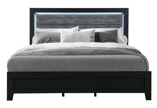 Reid Black Queen Bed With Led - REID-BLACK-QB W/LED-N