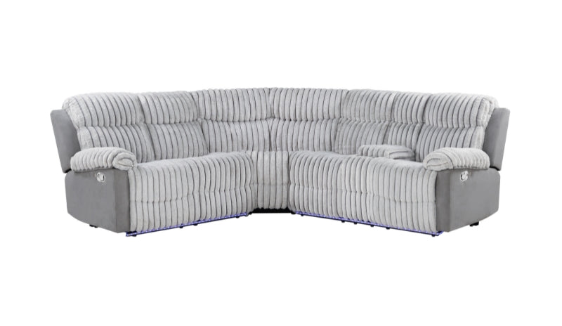 U6028 Grey Sectional With Led - U6028-GREY-SECTIONAL W/LED-N