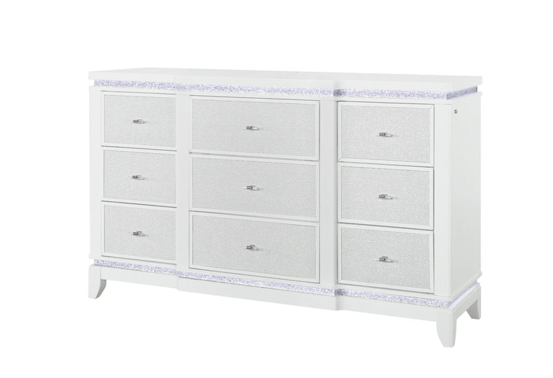 Alina White Dresser With Led - ALINA-WHITE-DR W/ LED-N