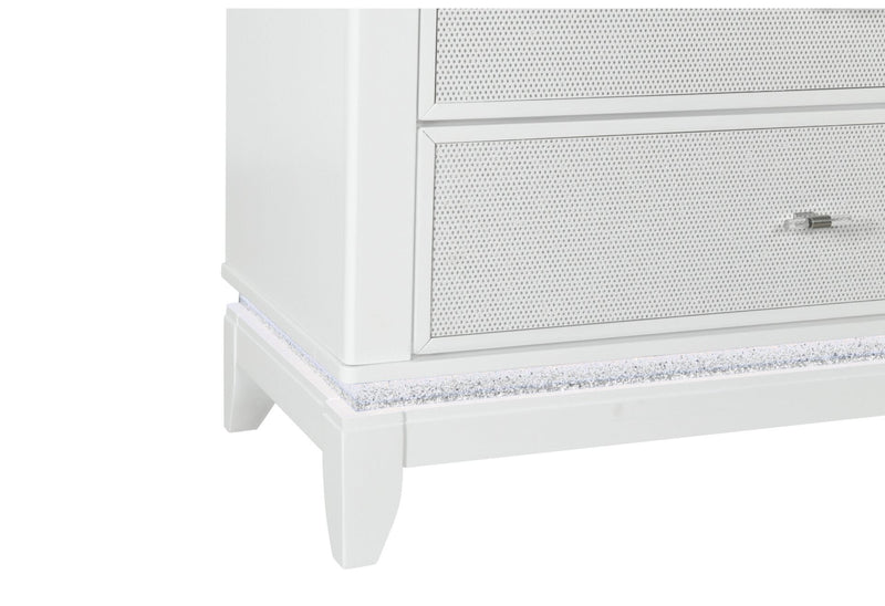 Alina White Dresser With Led - ALINA-WHITE-DR W/ LED-N
