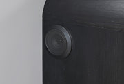 Beckett White/Black Nightstand With Led, Cooler And Speaker - BECKETT-WHT/BLK-NS W/ LED COOLER & SPEAKER