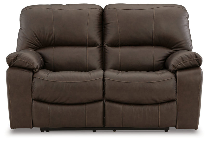 Leesworth Sofa, Loveseat and Recliner in Dark Brown - PKG015116