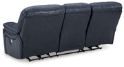 Leesworth Sofa, Loveseat and Recliner in Ocean - PKG016543